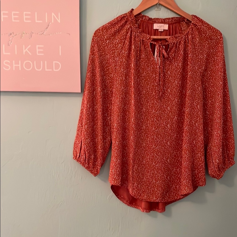LOFT Orange Blouse
